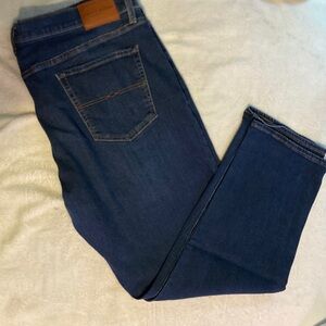 Lucky Brand Medium Blue Denim with Tan Patch